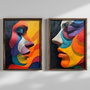 Wallity Conjunto de 2 Pinturas Decorativas AI134 Multicolor